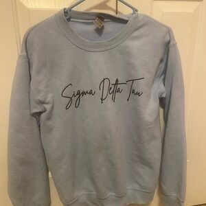 Light Blue Sigma Delta Tau Crewneck Sweatshirt - size small